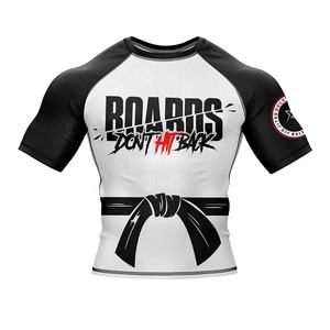 Camiseta de Compresión Personalizada de Manga Larga Antibacteriana para Hombre, Rashguard de BJJ, MMA, Jiu Jitsu, Grappling, Spandex/Poliéster - Product Image 6