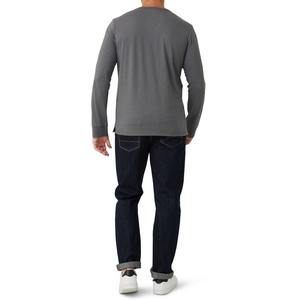 เสื้อยืดผ้าฝ้าย100% สำหรับผู้ชายเสื้อยืดลำลองแบบเรียบเสื้อยืดแขนยาวสีบล็อกสำหรับฤดูใบไม้ผลิขายส่ง - Product Image 3