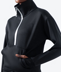 Women's Full Sleeve Fitness <b>Yoga</b> <b>Sweatshirt</b> Jacket High Zipper Bodybuilder Sports Gear Best Price for Autumn Season Wholesale - Product Image 5