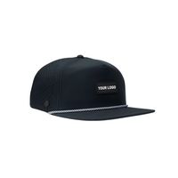 Casquette de golf imperméable à séchage rapide avec logo personnalisé sur le côté, visière plate, respirante, trous découpés au laser, fermeture snapback pour hommes, sports de plein air