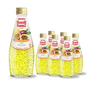 เครื่องดื่มเมล็ดโหระพาผสมน้ำผลไม้ 290 มล. ขวดแก้ว ยี่ห้อ JB'FRESH จากเวียดนาม ขายส่ง พร้อมตัวอย่างฟรี ฮาลาล รับผลิตแบบ OEM ODM - Product Image 5
