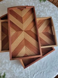 Plateau de service en bois naturel très demandé, résistant à la chaleur, pour la cuisine, porte-aliments et boissons pour la maison et les restaurants à prix raisonnable - Product Image 4