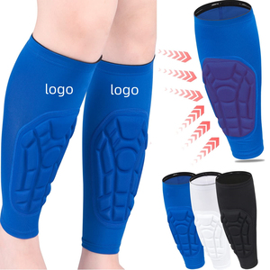 Protège-tibias de football en EVA rembourrés pour enfants et adultes, avec manchons de compression pour mollets, pour le soutien des périostites tibiales au football - Product Image 2