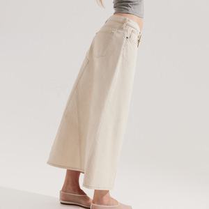 Falda Midi Formal para Mujer, Diseño Plisado Recto, Transpirable, de Poliéster, Lavado Denim, Sólida, Ligera, con Protección UV - Product Image 4