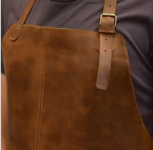 Wholesale Genuine Leather <b>Apron</b> Custom Branding <b>BBQ</b> Chef Barista Work <b>Apron</b> Durable <b>Apron</b> - Product Image 2