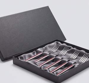 Ensemble de fourchettes en acier inoxydable avec manche rouge, design minimaliste, finition miroir haute brillance, résistant à la rouille, couverts pour mariage et repas - Product Image 6