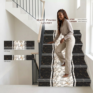 Carreaux de porcelaine antidérapants effet mat Vistaar Luxury pour marches d'escalier 300x1000mm 200x1000mm 3,25 pieds, marches en granit - Product Image 2