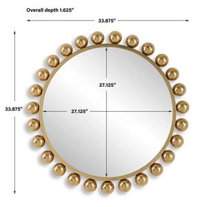 Espejo Decorativo de Pared de Lujo con Diseño de Rayos de Sol Dorados, Espejo de Vanidad para Colgar en la Pared, Espejo para Sala de Estar - Product Image 2