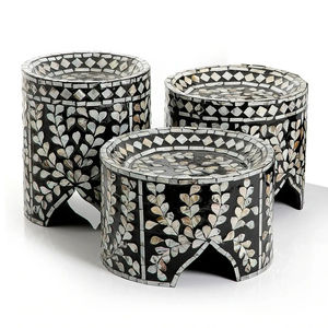 ที่วางเค้กทำจากเรซิ่นงานฝีมือสุดหรูพร้อมถาดเสิร์ฟแม่ลูกมุกแบบฝังม็อบสำหรับตกแต่งบ้านขนมช็อกโกแลต - Product Image 3