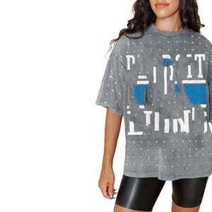 T-shirts personnalisés en coton 100% French Terry noir avec broderie et strass pour hommes - Product Image 2