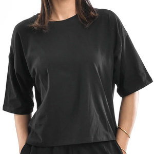 Nouveau design de haut de yoga à épaules tombantes pour femmes, vêtements de fitness à séchage rapide, vêtements de sport courts, vêtements de sport pour femmes, t-shirt de sport - Product Image 1