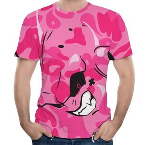 เสื้อยืดลำลองผ้าสแปนเด็กซ์/ โพลีเอสเตอร์สำหรับผู้ชายเสื้อยืดพิมพ์ลายดิจิตอลโลโก้160จีเอสเอ็มถักแขนสั้น2ชิ้น - Product Image 1