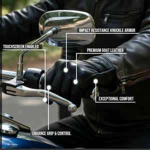 Gants de moto entièrement personnalisables pour hommes 2026 – Les meilleurs gants de course coupe-vent en cuir pour la protection sportive en extérieur - Product Image 6