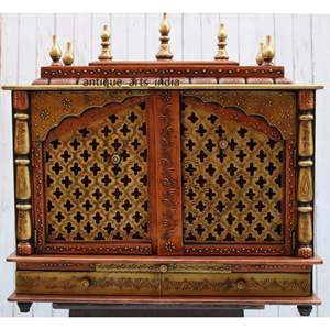 Templo étnico indio/Mandir para decoración de adoración en el hogar-Marca de tienda de artesanías indias de color azul - Product Image 1