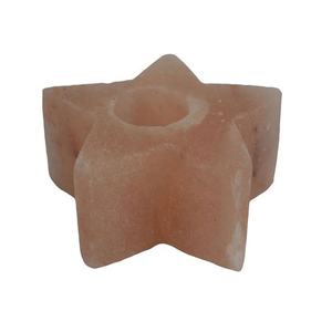 Light <b>Pink</b> Star <b>Candle</b> Holder With Shrink Wrap Himalayan Rock Salt <b>Candle</b> Holder-Sian Enterprises - Product Image 6