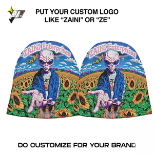 ZAINI Bonnet unisexe 100% acrylique à revers avec motif tête de mort pour l'extérieur et les voyages, chapeau d'hiver - Product Image 3