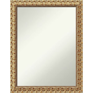 Espejo de pared de madera de estilo lujoso con cinta y pediment de cortinas, acabado en hoja de oro tallado a mano, acento decorativo neoclásico. - Product Image 2