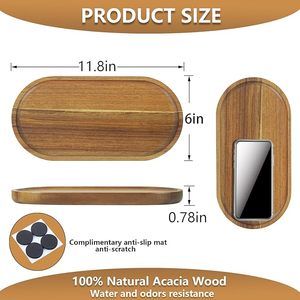 Plateau de service exclusif en bois naturel pour une présentation élégante de la cuisine et de la salle à manger - Product Image 6