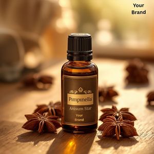Huile Essentielle d'Anis Étoilé Pimpinella Anisum de Haute Qualité, Pure, Pressée à Froid, 100% Pure, en Vrac, Prix Usine - Product Image 1