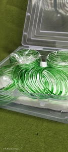 Conjunto de Brazaletes de Cristal con Efecto Arcoíris, Plateados, Apilables, para Mujer, para Bodas y Uso Diario - Product Image 4