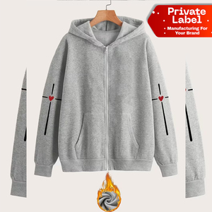 <b>Cute</b> Long Sleeve Women's Cropped <b>Sweatshirts</b> Blank Pullover Hoodies - Product Image 1