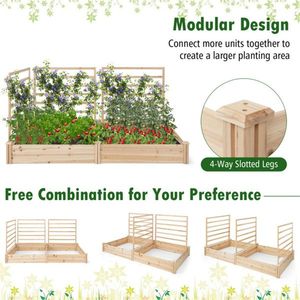 Outdoor Garden Bed Planting Box Durable Fencing Trellis & Gates - Product Image 3