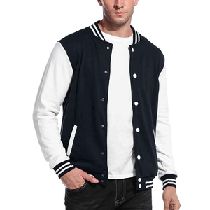 New Latests Wholesale Custom Latest Designs Long Sleeve Baseball Varsity Jacket <b>Men</b> Plain Blank Varsity Letterman Jackets - Product Image 1
