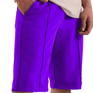 Pantalones Cortos Bermuda de Algodón de Color Sólido para Hombre, Cintura Media Elástica, Ropa Casual con Bolsillos, Tejido Transpirable - Product Image 6