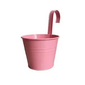 Maceta Colgante Rústica de Metal Galvanizado con Cuerda para Uso en Interiores y Exteriores - Product Image 4