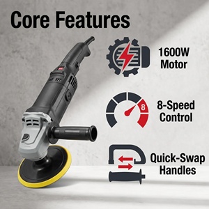 1600W 7 Inch Electric Car Polisher, Variable Speed Auto Detailing Polishing Machine for Paint Restoration - Product Image 4