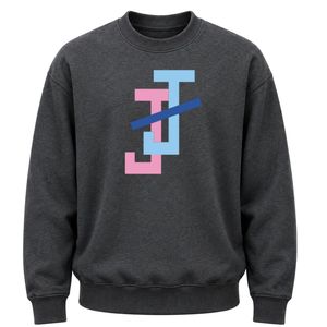 เสื้อสเวตเชิ้ตคอกลมสีเทาชาร์โคล พร้อมลายโลโก้ ดีไซน์นุ่มสบาย สวมใส่ได้ทุกวัน เหมาะสำหรับผู้ชายและผู้หญิง - Product Image 1