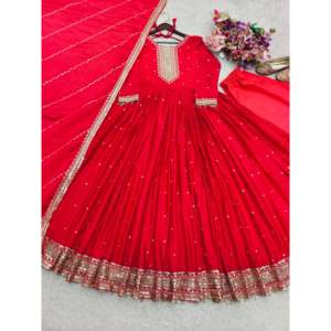 Vestido de Poliéster de Diseño con Bordado de Lentejuelas, Talla XL, Lehenga Choli para Boda, Pent y Dupatta - Product Image 1
