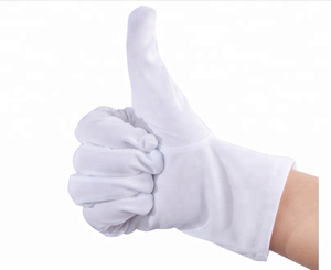 White Coin Jewelry Silver Soft Personalized Working Etiquette <b>Gloves</b> Cotton <b>Gloves</b> for Ceremony and Industry - Product Image 2