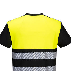 TENDANCES CLASSIQUES Combinaison de travail respirante certifiée EN CE à haute visibilité Unisexe Uniforme de sécurité réfléchissant en polyester Jaune Noir - Product Image 6