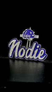 Pendentif Hip Hop populaire en argent sterling 925, avec moissanite, design personnalisé de lettres glacées, plaqué or, émail, diamant comme pierre principale, pour soirée, IGI - Product Image 2