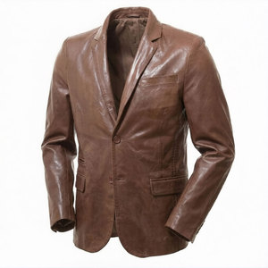 เสื้อโค้ทหนังผู้ชาย หรูหรา มีสไตล์ สำหรับฤดูหนาว หนา อุ่น ทนทาน แฟชั่นทันสมัย สตรีทแวร์ลำลอง เสื้อโค้ทหนัง - Product Image 1