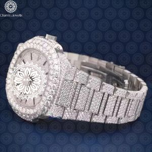 Reloj Irregular de Acero Inoxidable para Mujer Charm Jewells con Bisel de Diamantes, Cristal de Zafiro, Diseño Hueco, Lujoso y Moderno - Product Image 4