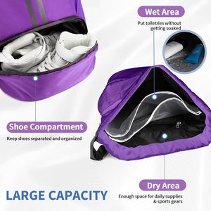 Elegante Bolsa de Gimnasio de Lona, Bolsa de Viaje Deportiva de Primera Calidad para Fitness - Product Image 5