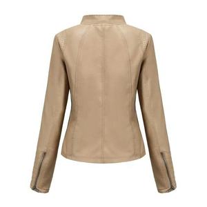 Luxury Women's Cow <b>Leather</b> 100% <b>Leather</b> <b>Long</b> Sleeve <b>Jacket</b> 2026 Custom Color Logo Windproof Quick Dry Cotton Winter OEM Service - Product Image 1