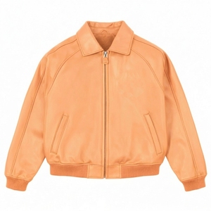 Fashionable Casual Leather <b>Jacket</b> for Men's Winter Wear with Good Quality Material OEM Custom Service - Product Image 2