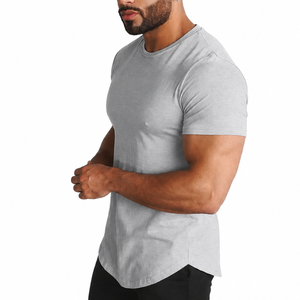 Camiseta de Cuello Redondo para Hombre, 100% Algodón, Corte Ajustado, Logotipo Personalizado, Lisa, Premium, Informal, OEM, ODM - Product Image 3