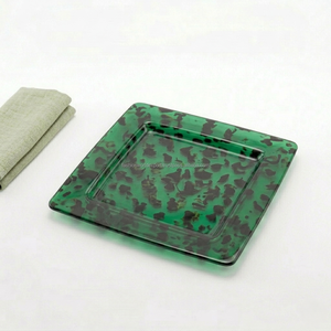 Assiette de luxe en résine écaille de tortue, assiette décorative faite à la main, assiette de service moderne, plat de service rond, assiette à dessert - Product Image 6