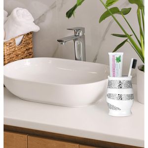 Set di Accessori da Bagno Moderno e Lussuoso in 4 Pezzi, Elegante Dispenser di Sapone Bianco, Porta Spazzolino, Porta Sapone - Product Image 6