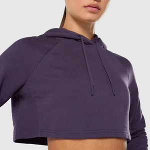 เสื้อครอปฮู้ดดี้ผู้หญิงรุ่นใหม่ล่าสุด ป้องกันริ้วรอยอย่างดี มีสไตล์ สีสันตามสั่ง ไซส์พลัส พร้อมบริการ OEM และ ODM - Product Image 3