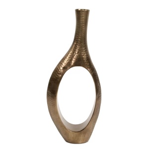 Vase à fleurs en aluminium fait main, design côtier unique, plaqué argent, pour décoration de mariage et de maison, produit le plus recherché, nouveauté - Product Image 2