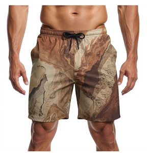 Pantalones Cortos Deportivos para Hombre, Diseño Abstracto Desértico, Sublimados, para Entrenamiento, Fitness, Ropa Deportiva Informal - Product Image 2