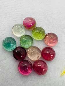 Gemas de Turmalina Natural del Congo de Zubeda Gems, Corte Brillante, Multicolor, Efecto de Cambio de Color, Orificio de 5 mm para Joyería - Product Image 5