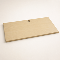 Bureau moderne en panneaux de particules E1 avec finition grain de bois, table d'étude sur mesure pour poste de travail à domicile, prix usine