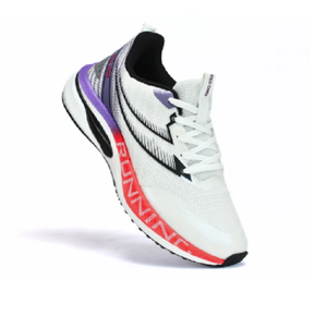 Zapatillas Deportivas Blancas y Moradas para Hombre, Calzado Atlético Ligero, Transpirable, con Suela Acolchada - Product Image 5