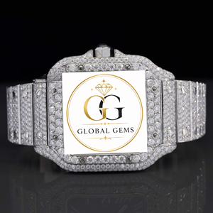 Factory Direct Price New Custom Unisex Quartz <b>Chronograph</b> Water Resistant ETA Movement Iced Moissanite Diamond Studded Watch - Product Image 1